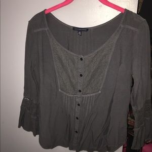 American Eagle Grey Blouse